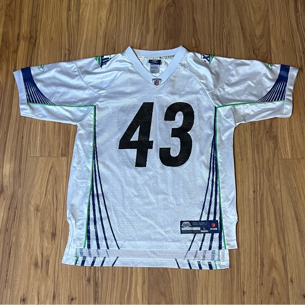 Reebok Pittsburgh Steelers Super Bowl XLIII Jersey Troy Polamalu Large 14-16
